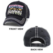 Load image into Gallery viewer, Manure Happens Message Animals Pointed Vintage Baseball Cap
