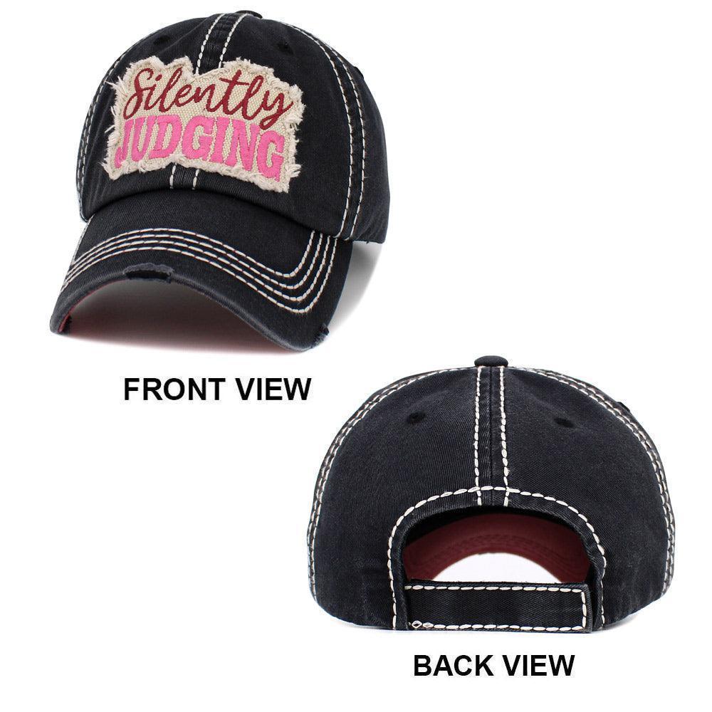 Silently Judging Message Vintage Baseball Cap - Jewelry Store by Erik Rayo