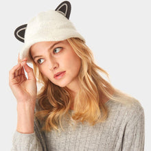Load image into Gallery viewer, Solid Cat Ear Slouchy Newboy Cap
