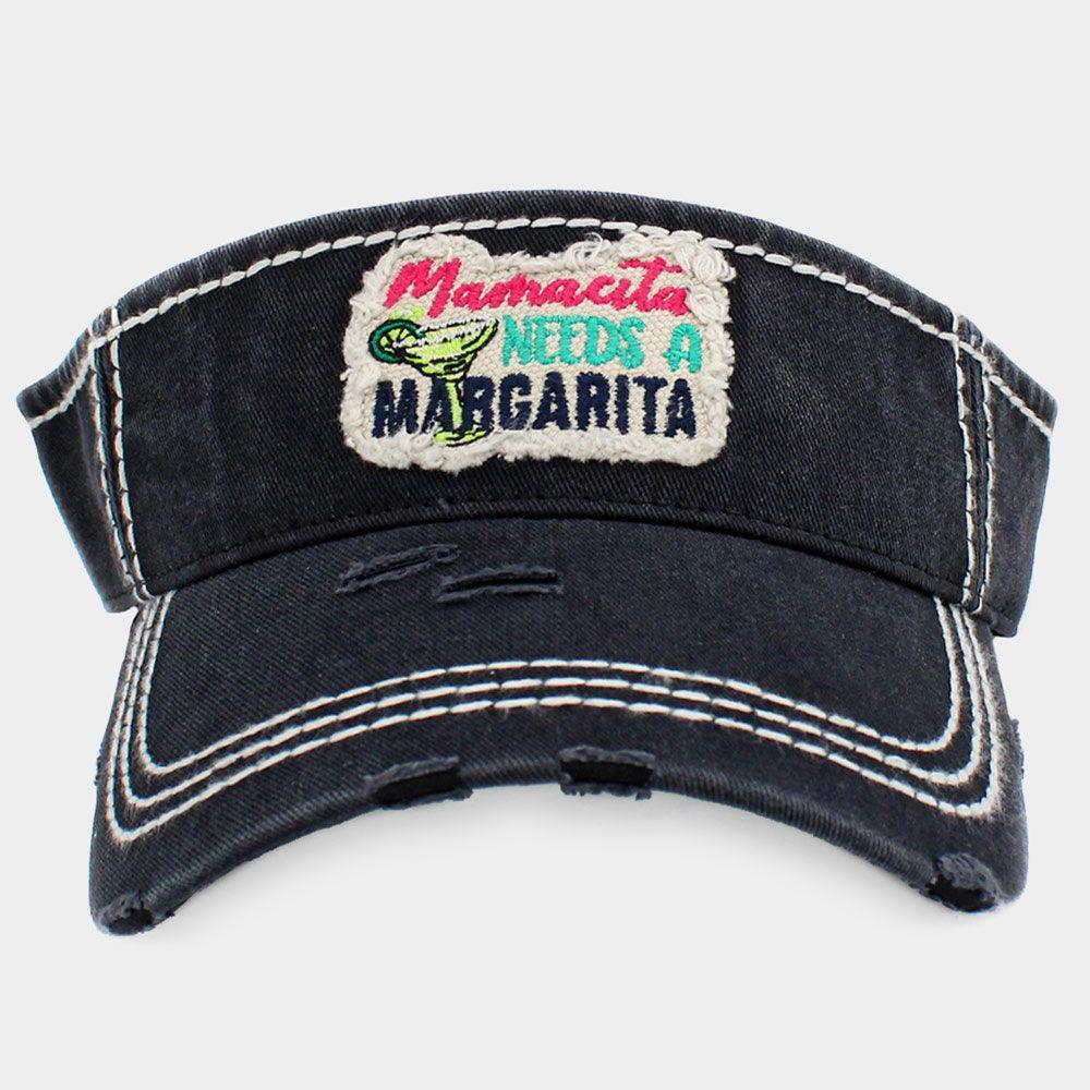 Mamacita Needs A Margarita Vintage Visor Hat - Jewelry Store by Erik Rayo