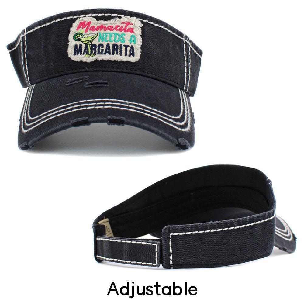 Mamacita Needs A Margarita Vintage Visor Hat - Jewelry Store by Erik Rayo