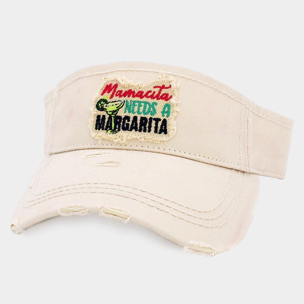 Mamacita Needs A Margarita Vintage Visor Hat - Jewelry Store by Erik Rayo