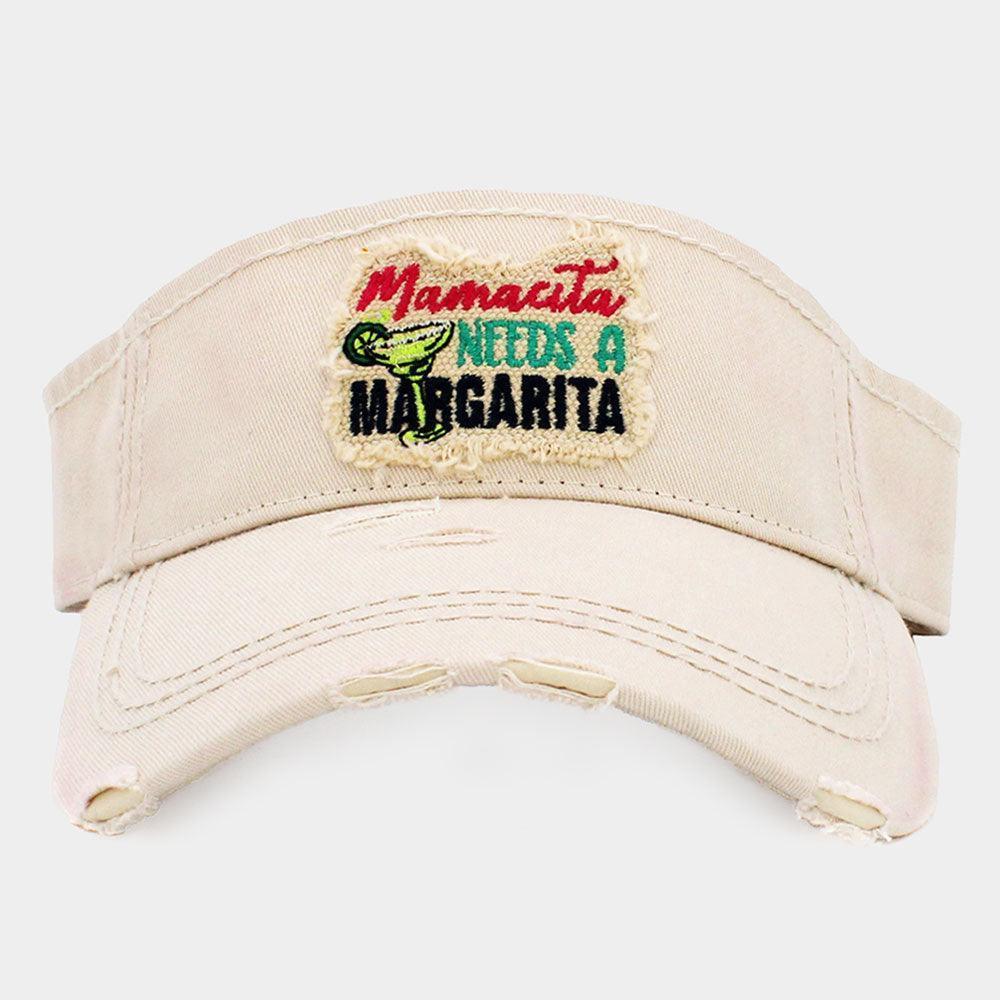 Mamacita Needs A Margarita Vintage Visor Hat - Jewelry Store by Erik Rayo