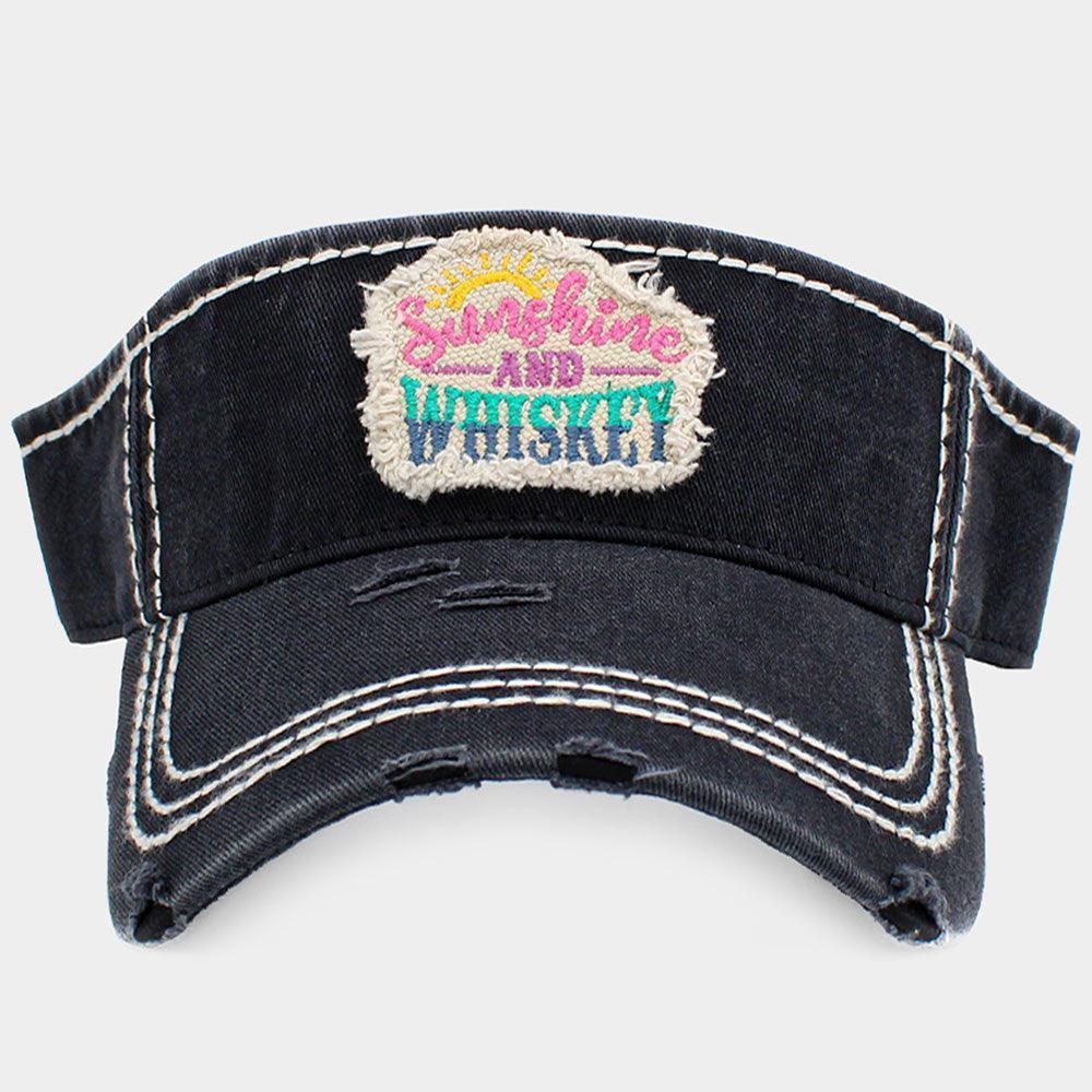 Sunshine And Whiskey Vintage Visor Hat - Jewelry Store by Erik Rayo