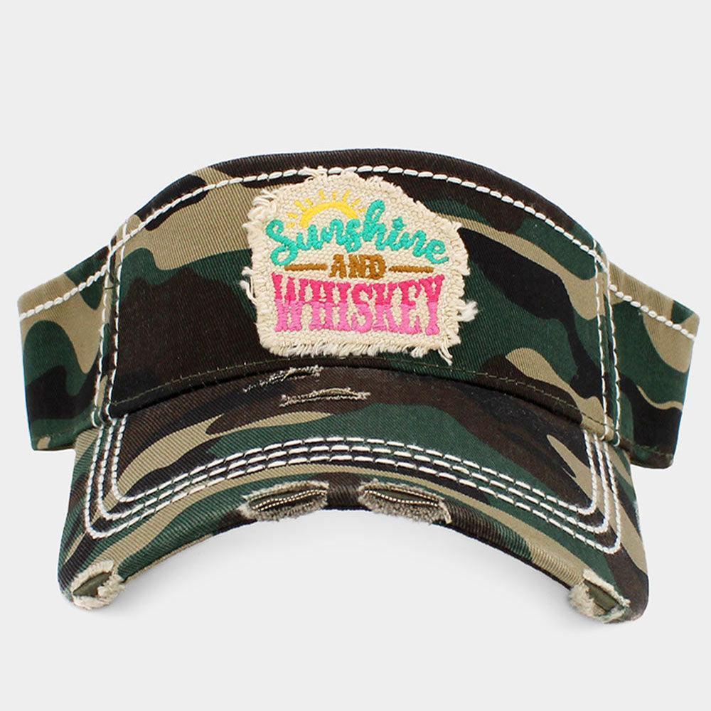 Sunshine And Whiskey Vintage Visor Hat - Jewelry Store by Erik Rayo