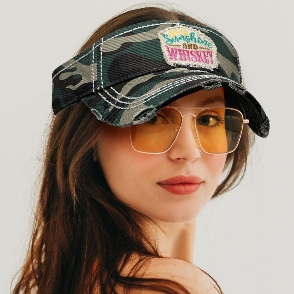 Sunshine And Whiskey Vintage Visor Hat - Jewelry Store by Erik Rayo