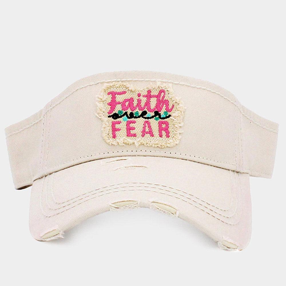 Faith Fear Vintage Visor Hat - Jewelry Store by Erik Rayo