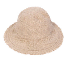 Load image into Gallery viewer, Frayed Edge Woven Bucket Hat
