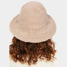 Load image into Gallery viewer, Frayed Edge Woven Bucket Hat
