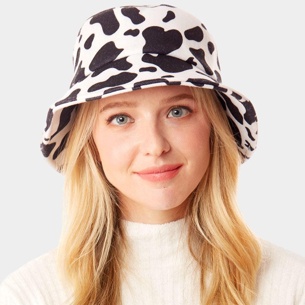Cow Patterned Bucket Hat - Jewelry Store by Erik Rayo