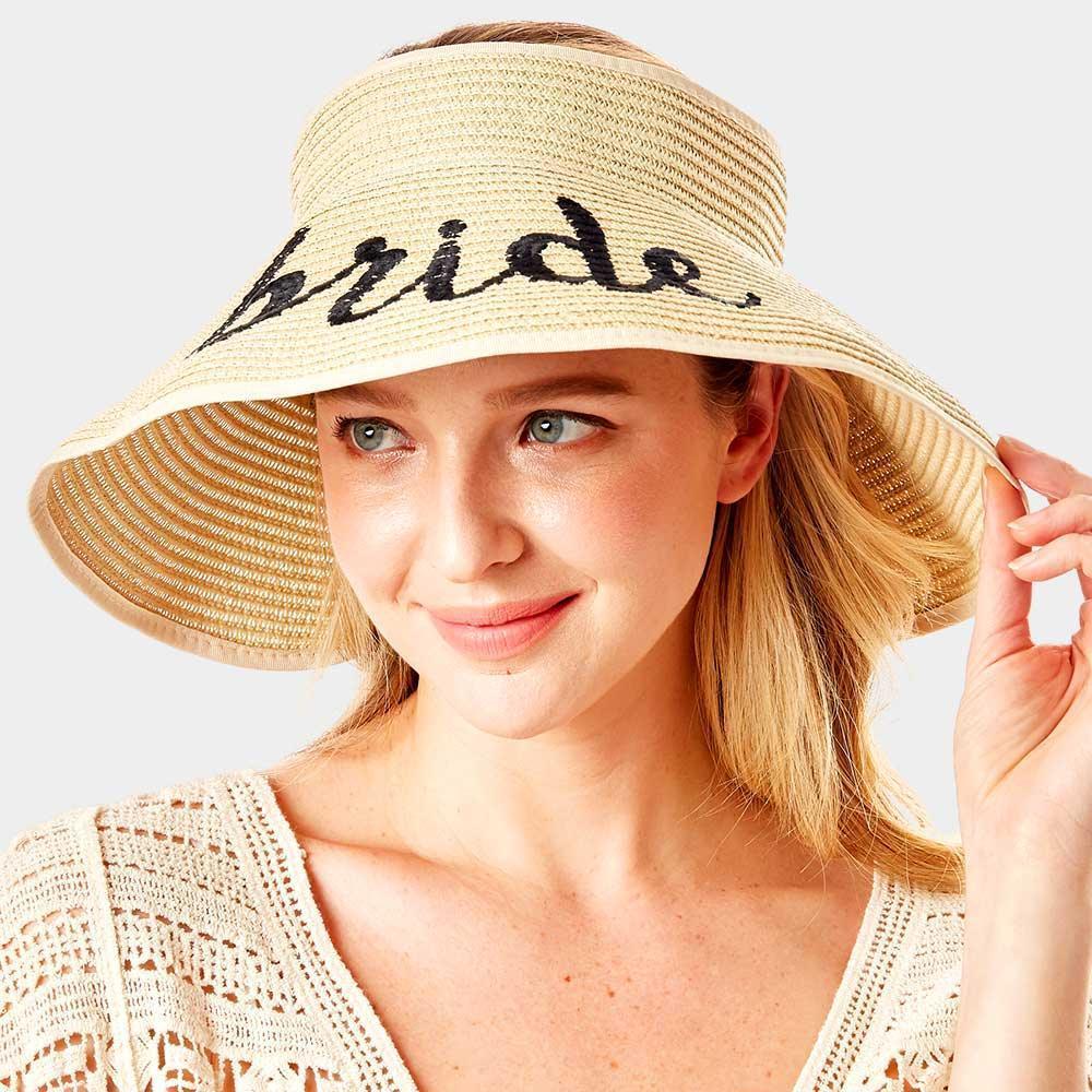 bride Message Roll Up Foldable Visor Sun Hat - Jewelry Store by Erik Rayo