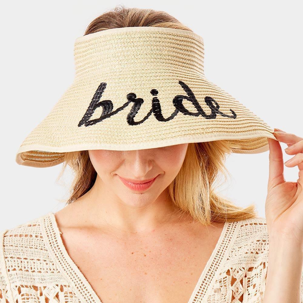 bride Message Roll Up Foldable Visor Sun Hat - Jewelry Store by Erik Rayo