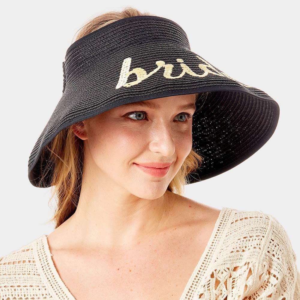 bride Message Roll Up Foldable Visor Sun Hat - Jewelry Store by Erik Rayo