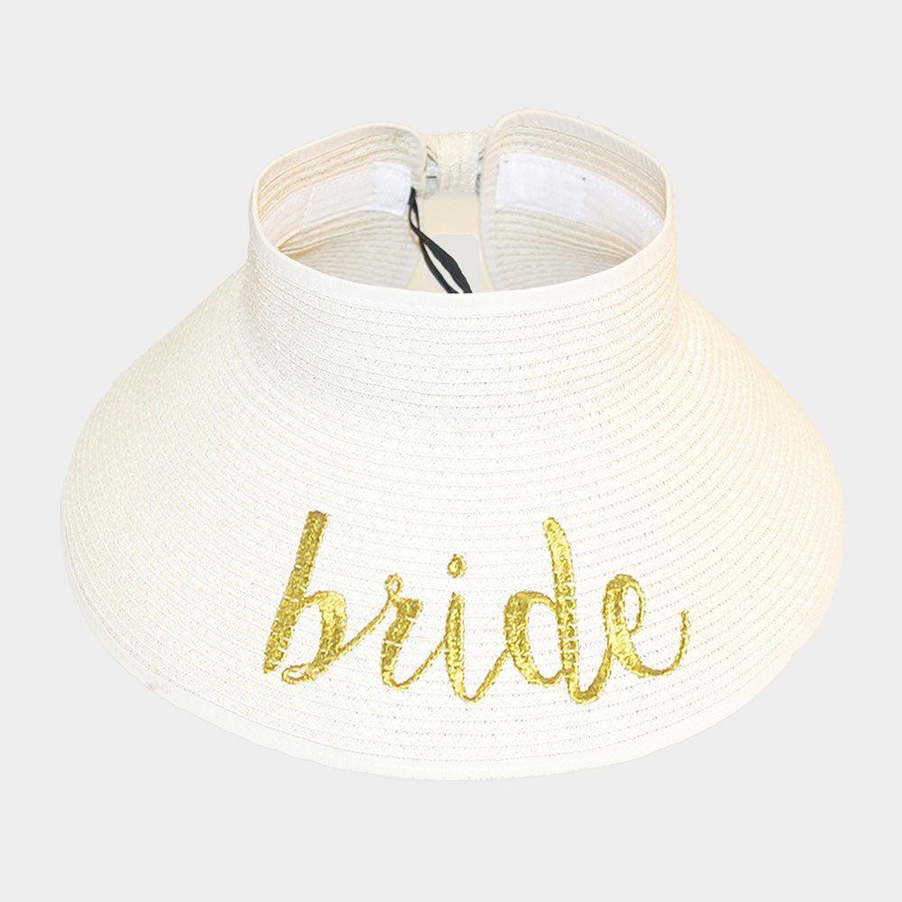 bride Message Roll Up Foldable Visor Sun Hat - Jewelry Store by Erik Rayo