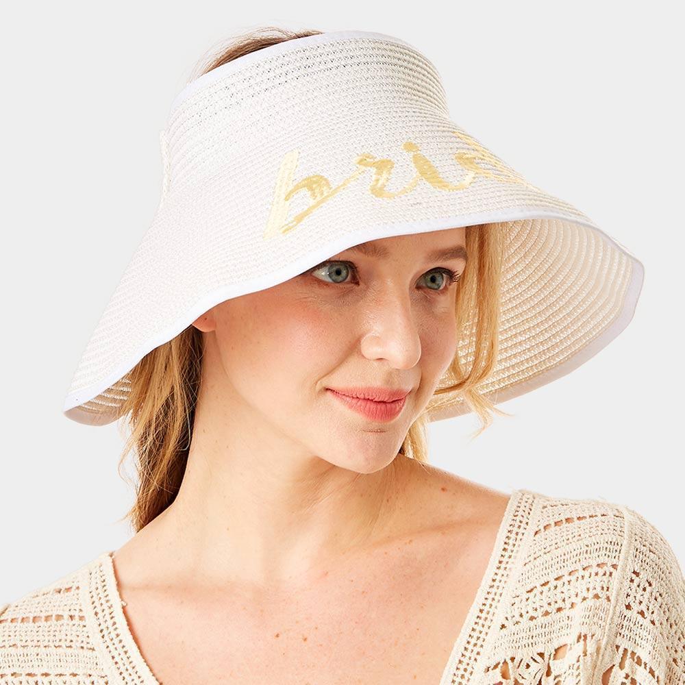 bride Message Roll Up Foldable Visor Sun Hat - Jewelry Store by Erik Rayo