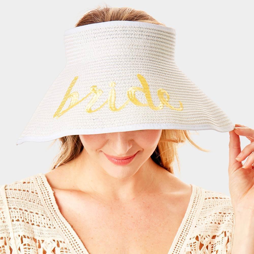 bride Message Roll Up Foldable Visor Sun Hat - Jewelry Store by Erik Rayo