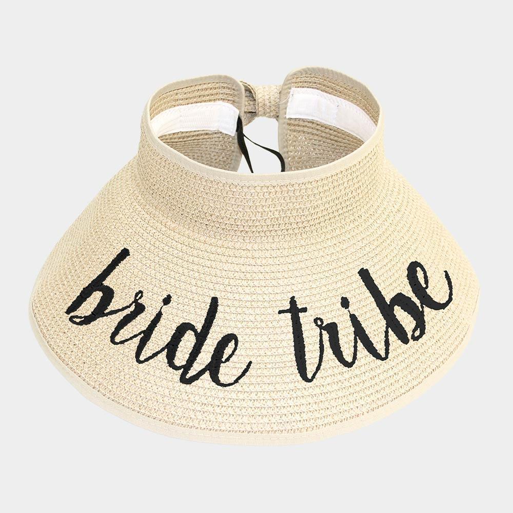 bride tribe Message Roll Up Foldable Visor Sun Hat - Jewelry Store by Erik Rayo