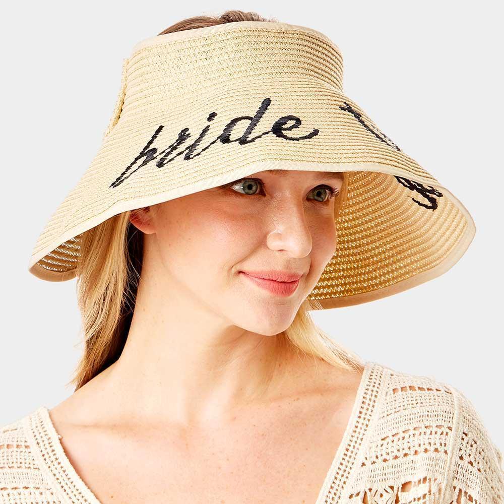 bride tribe Message Roll Up Foldable Visor Sun Hat - Jewelry Store by Erik Rayo