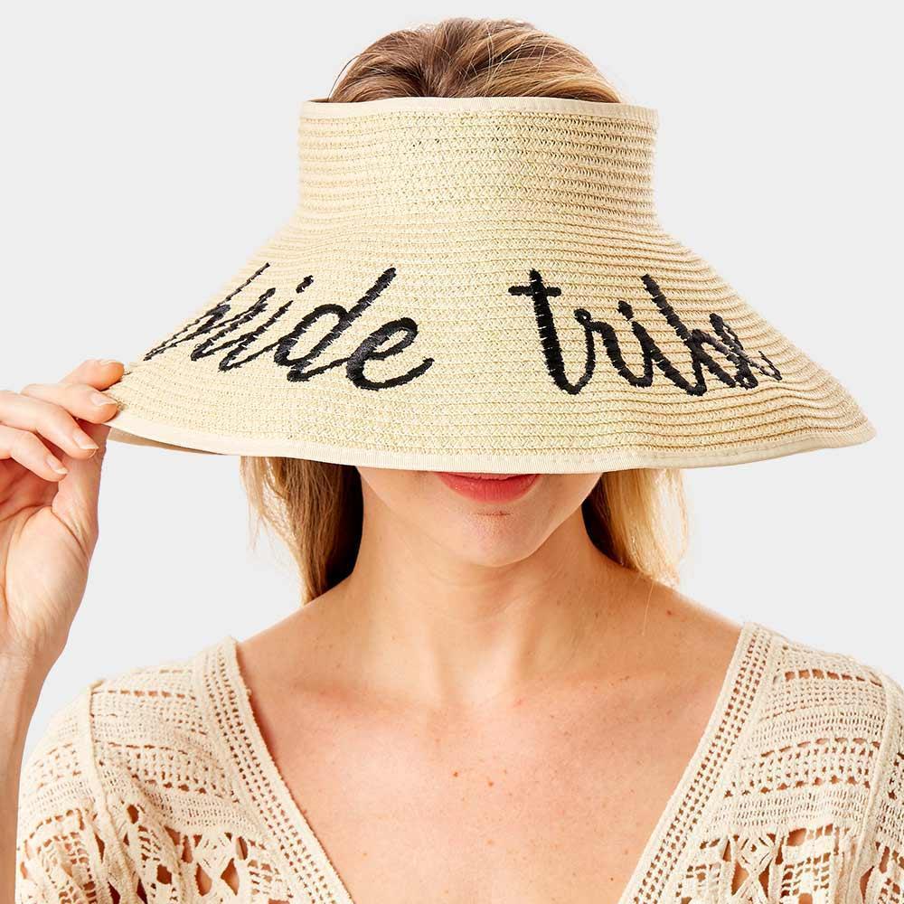 bride tribe Message Roll Up Foldable Visor Sun Hat - Jewelry Store by Erik Rayo