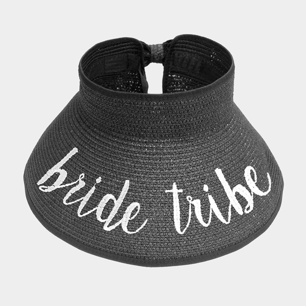 bride tribe Message Roll Up Foldable Visor Sun Hat - Jewelry Store by Erik Rayo