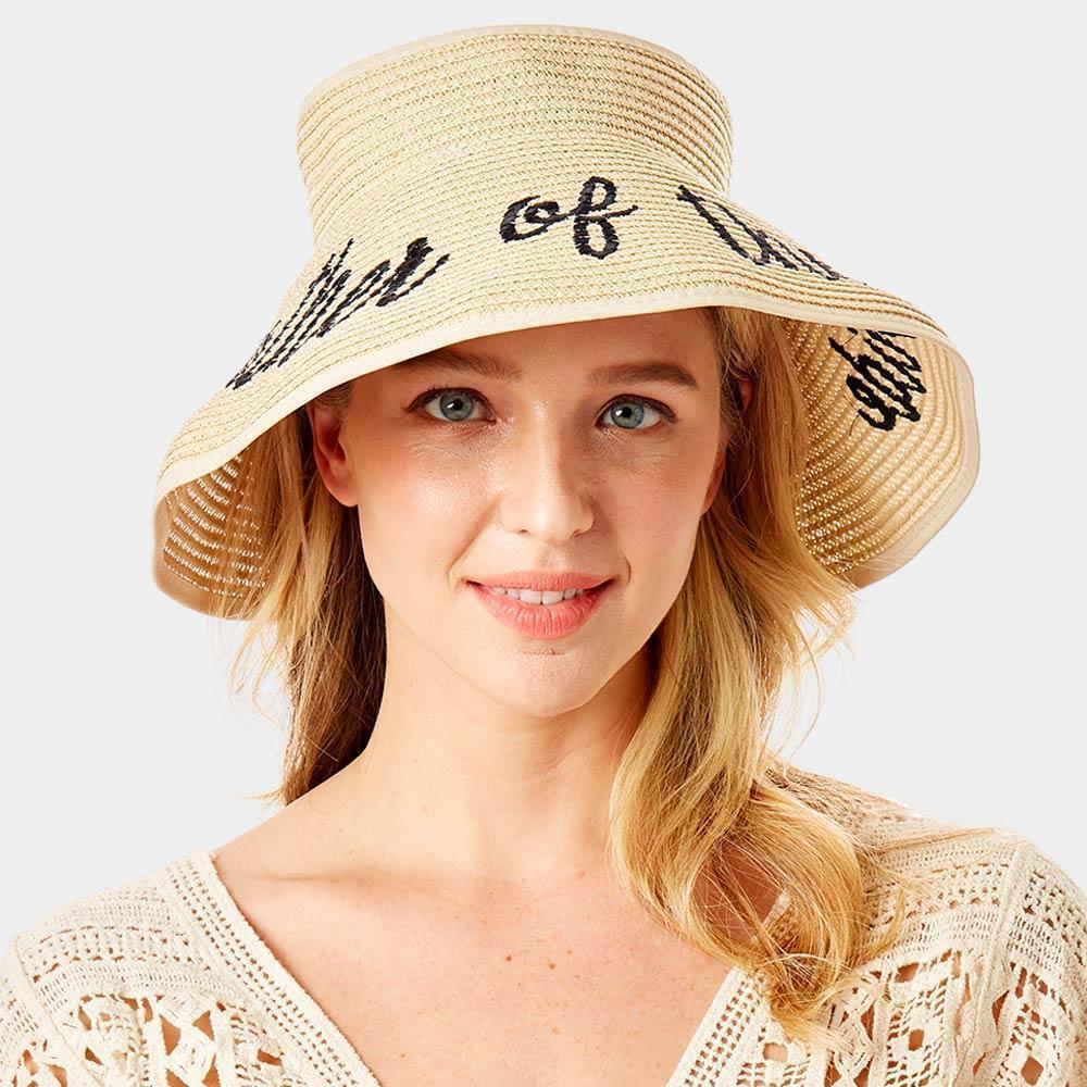 Mother of the bride Message Roll Up Foldable Visor Sun Hat - Jewelry Store by Erik Rayo