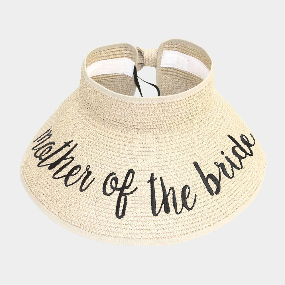 Mother of the bride Message Roll Up Foldable Visor Sun Hat - Jewelry Store by Erik Rayo