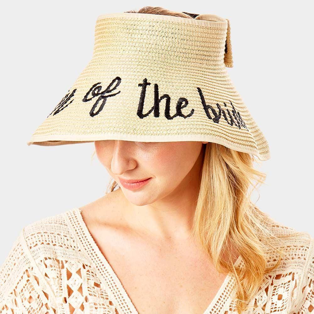 Mother of the bride Message Roll Up Foldable Visor Sun Hat - Jewelry Store by Erik Rayo