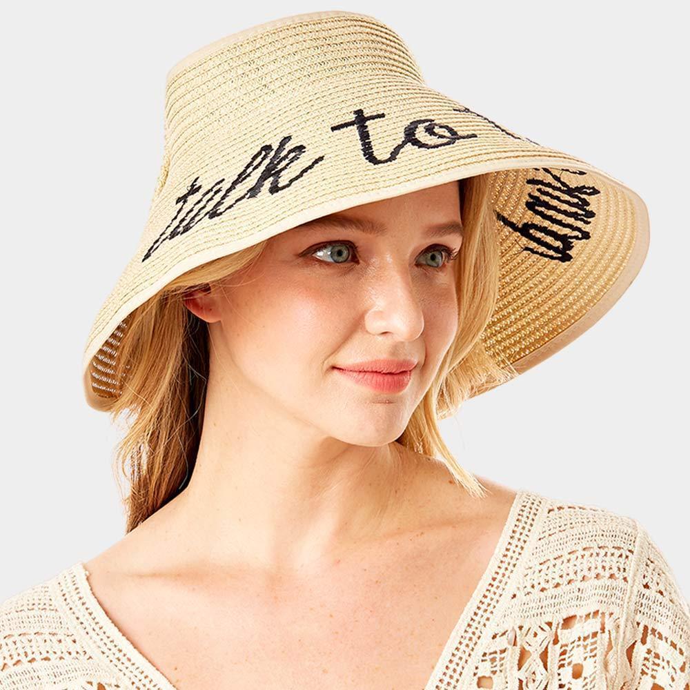 talk to the sand Message Roll Up Foldable Visor Sun Hat - Jewelry Store by Erik Rayo