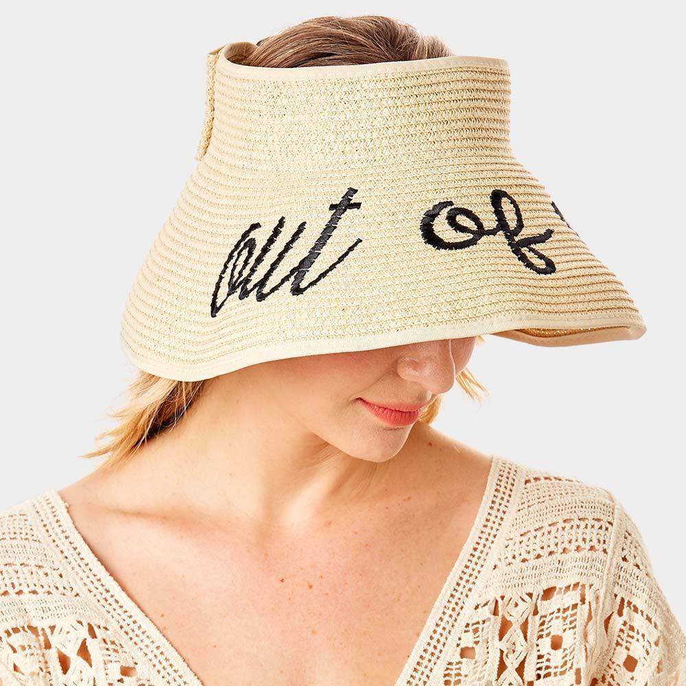 out of office Message Roll Up Foldable Visor Sun Hat - Jewelry Store by Erik Rayo