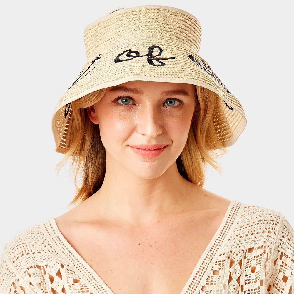 out of office Message Roll Up Foldable Visor Sun Hat - Jewelry Store by Erik Rayo