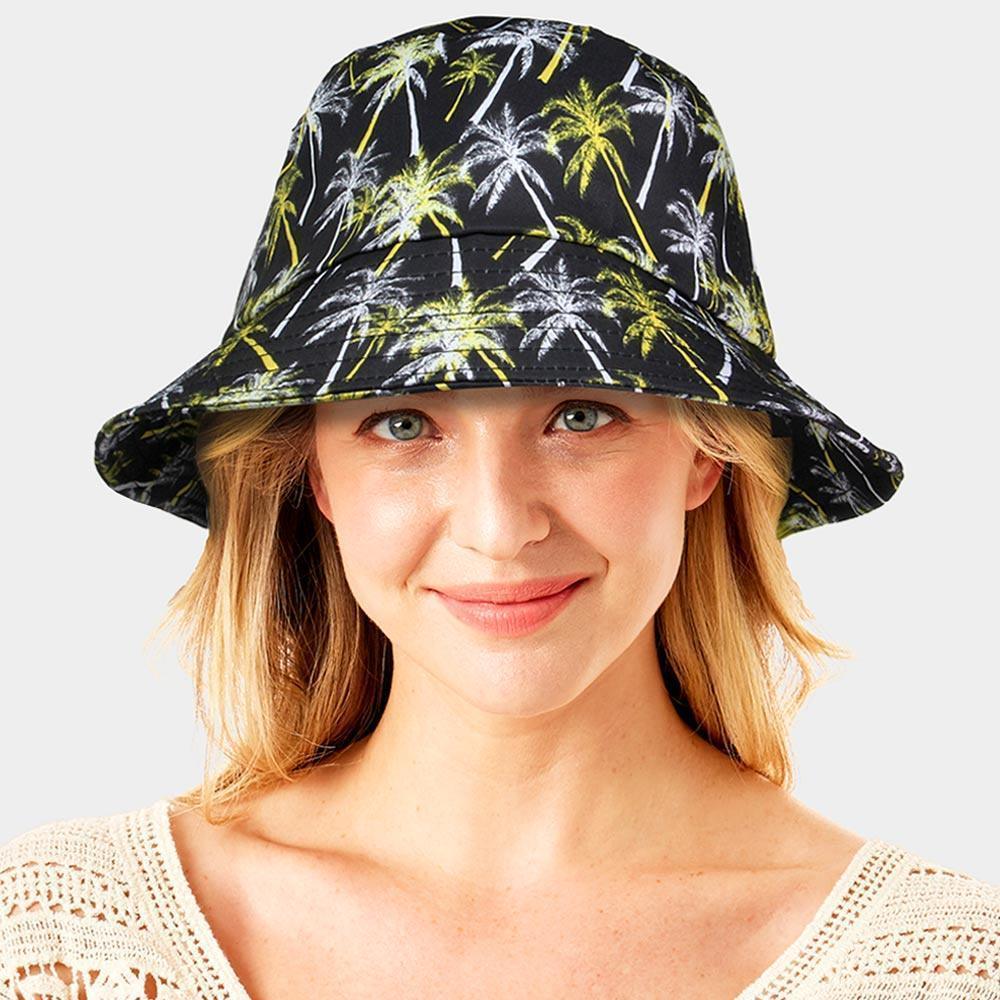Palm Tree Printed Bucket Hat - Jewelry Store by Erik Rayo