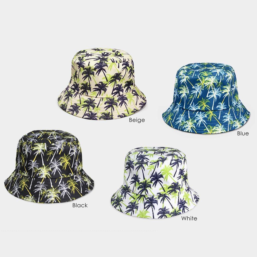 Palm Tree Printed Bucket Hat - Jewelry Store by Erik Rayo