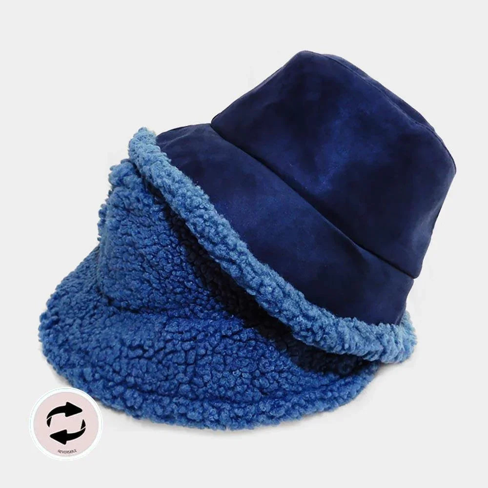 Reversible Faux Fur Sherpa Bucket Hat - Jewelry Store by Erik Rayo