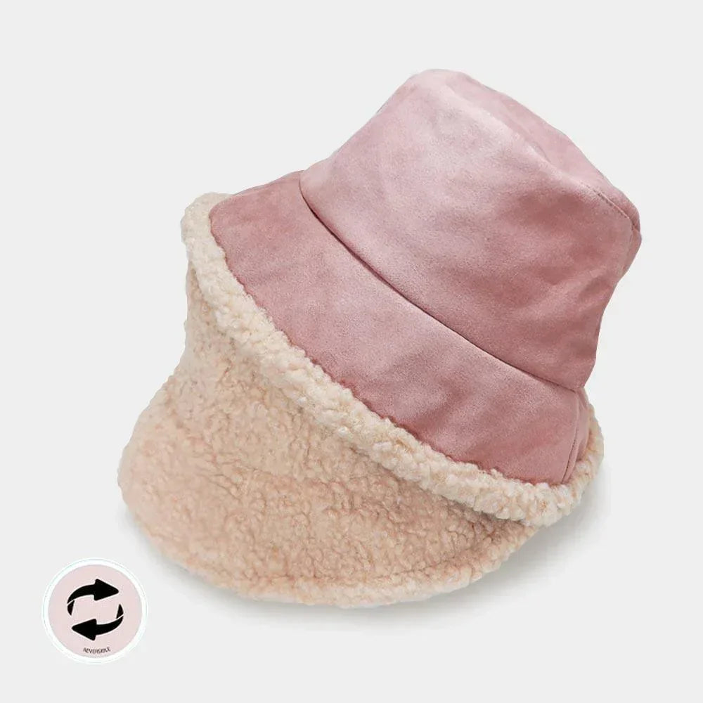 Reversible Faux Fur Sherpa Bucket Hat - Jewelry Store by Erik Rayo