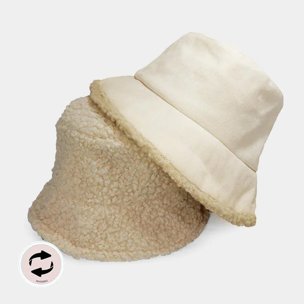 Reversible Faux Fur Sherpa Bucket Hat - Jewelry Store by Erik Rayo