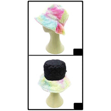 Load image into Gallery viewer, Reversible Colorful Soft Faux Fur Bucket Hat
