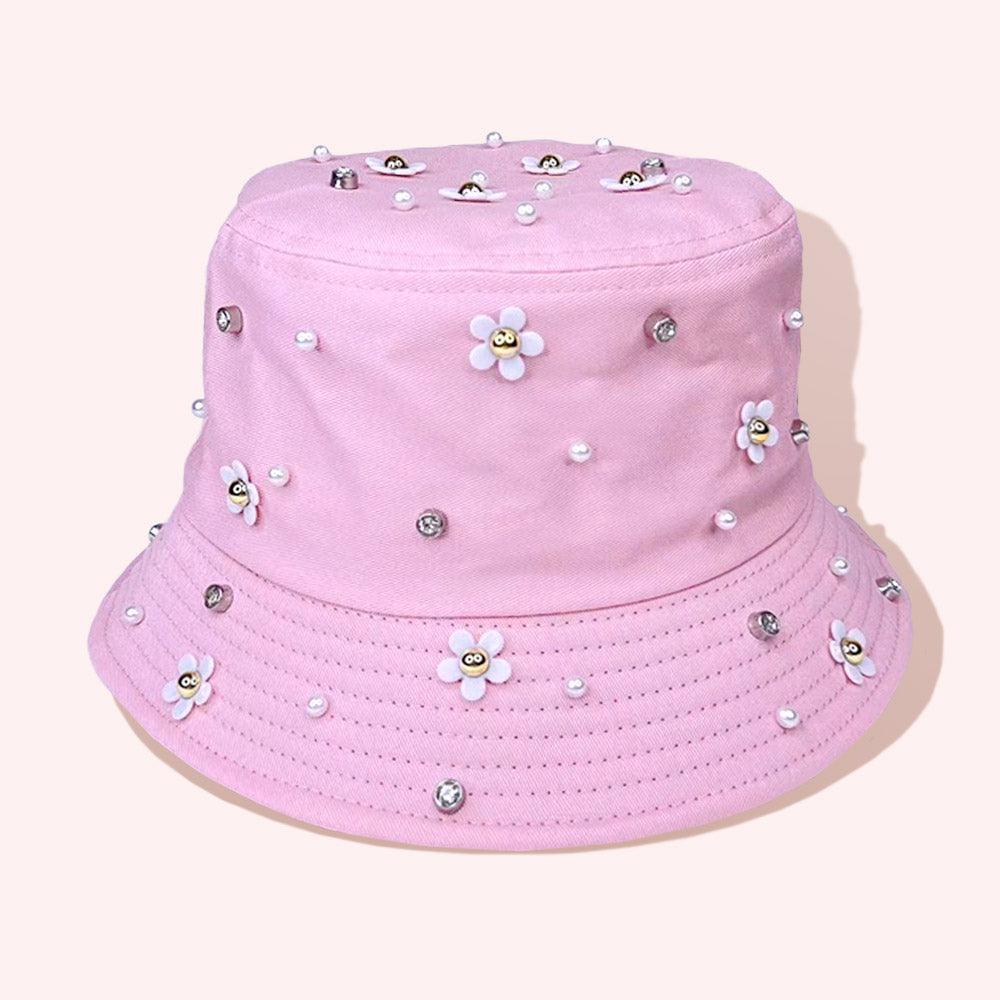 Flower Embellished Bucket Hat - Jewelry Store by Erik Rayo