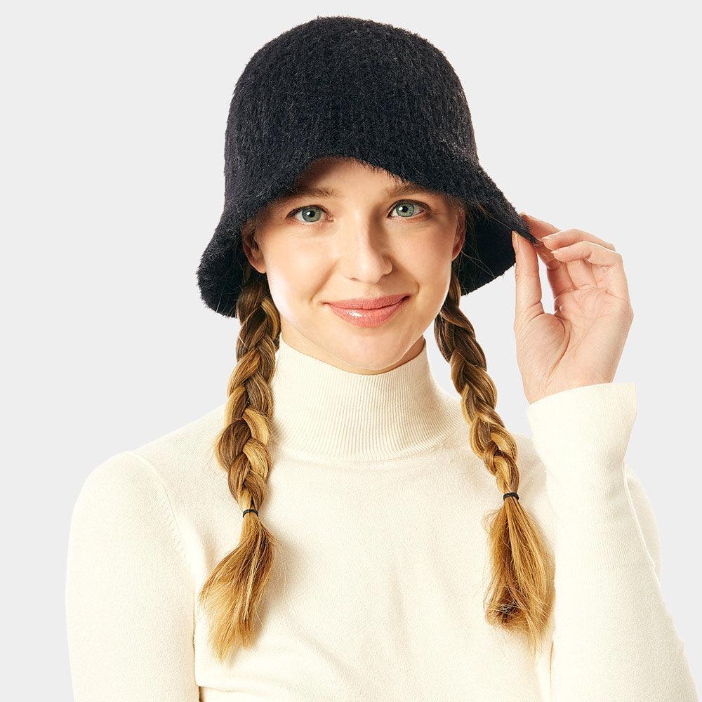 Soft Cable Knit Solid Bucket Hat - Jewelry Store by Erik Rayo