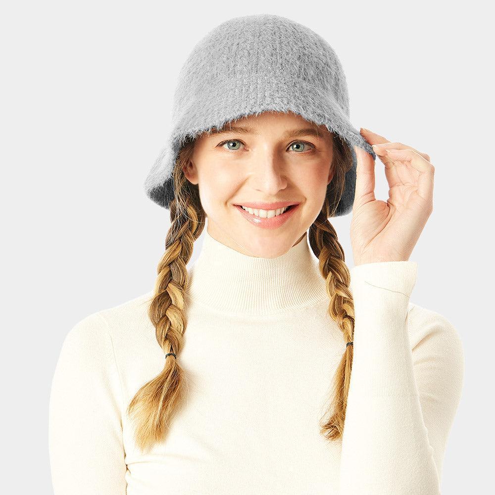 Soft Cable Knit Solid Bucket Hat - Jewelry Store by Erik Rayo