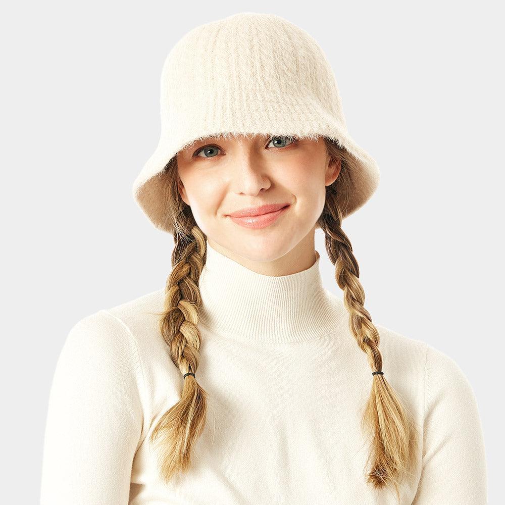 Soft Cable Knit Solid Bucket Hat - Jewelry Store by Erik Rayo