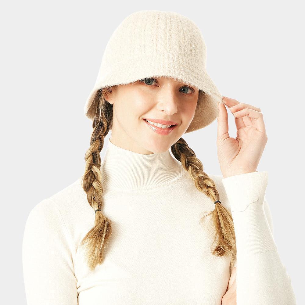 Soft Cable Knit Solid Bucket Hat - Jewelry Store by Erik Rayo
