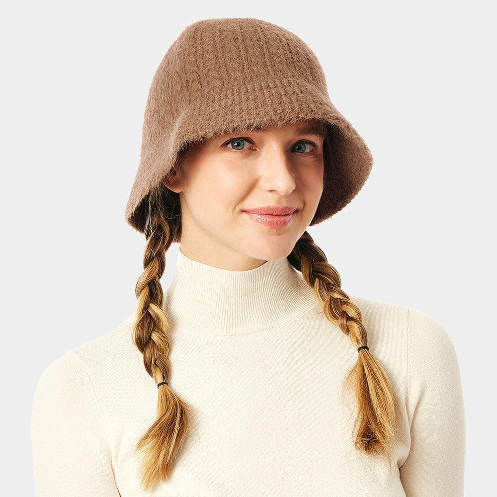 Soft Cable Knit Solid Bucket Hat - Jewelry Store by Erik Rayo