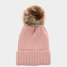 Load image into Gallery viewer, Soft Knit Faux Pom Pom Beanie Hat
