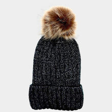 Load image into Gallery viewer, Soft Knit Faux Pom Pom Beanie Hat
