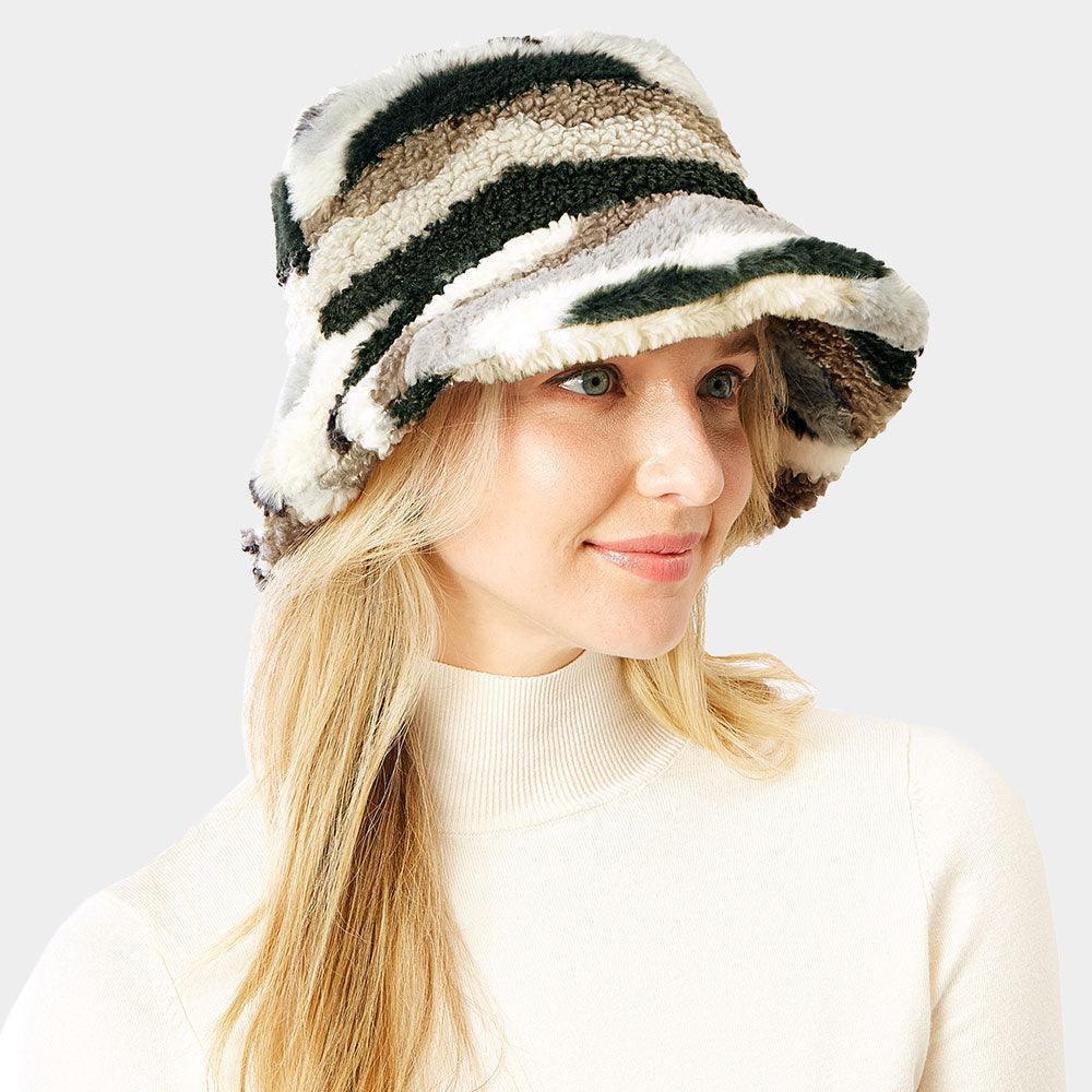 Teddy Bear Camouflage Print Bucket Hat - Jewelry Store by Erik Rayo