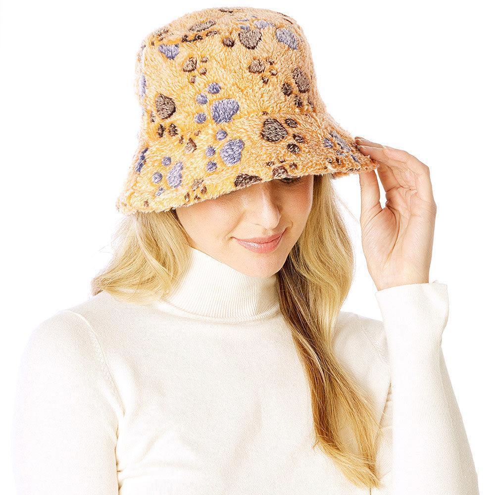 Animal Paw Faux Fur Bucket Hat - Jewelry Store by Erik Rayo