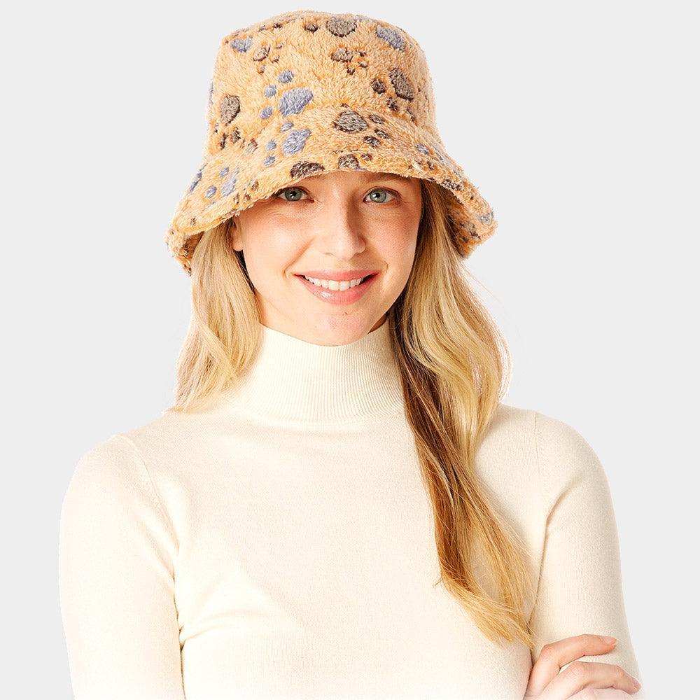 Animal Paw Faux Fur Bucket Hat - Jewelry Store by Erik Rayo