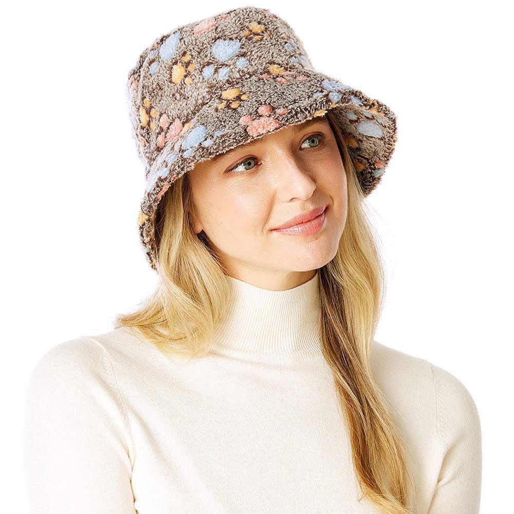 Animal Paw Faux Fur Bucket Hat - Jewelry Store by Erik Rayo