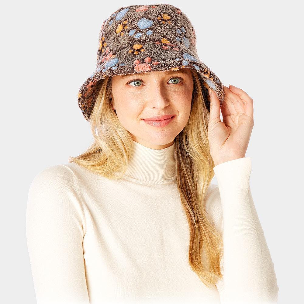 Animal Paw Faux Fur Bucket Hat - Jewelry Store by Erik Rayo