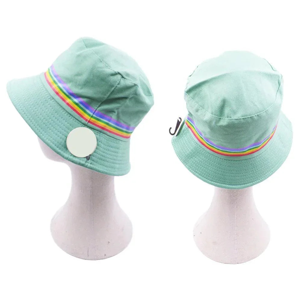 Reversible Rainbow Color Block Accented Bucket Hat - Jewelry Store by Erik Rayo